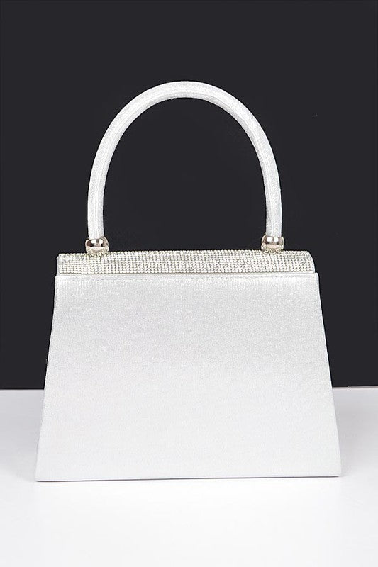 Rhinestone Bow Tie Iconic Top Handle Clutch
