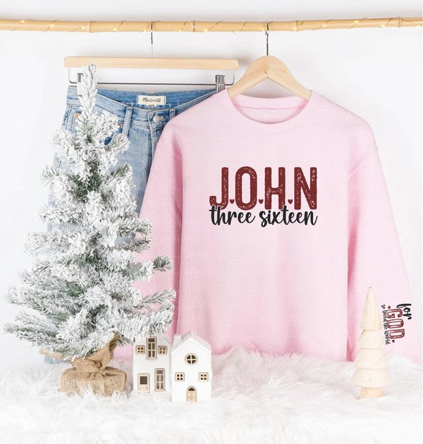 John 3 16 For God So Loved Crew Sweatshirt