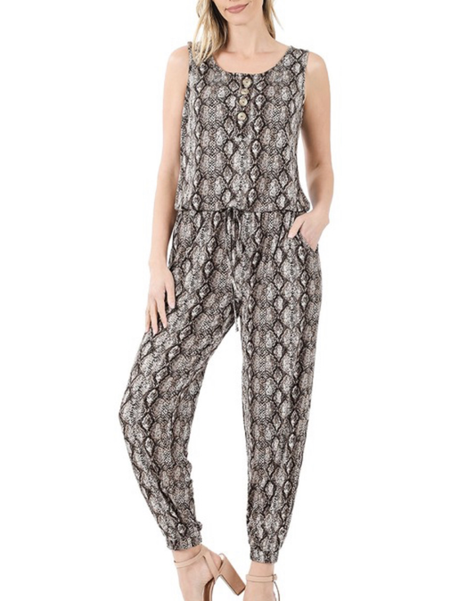 Snake Skin Jumpsuit estilomunecaboutique