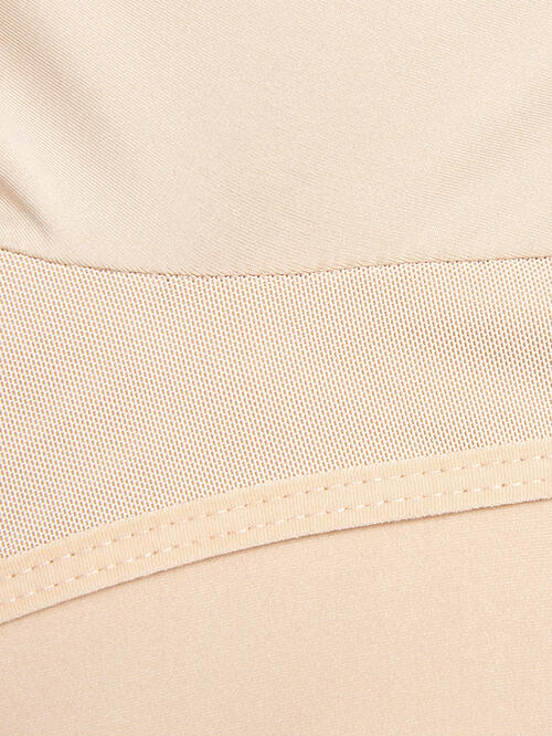 Zip Up Lace Detail Long Sleeve Shapewear