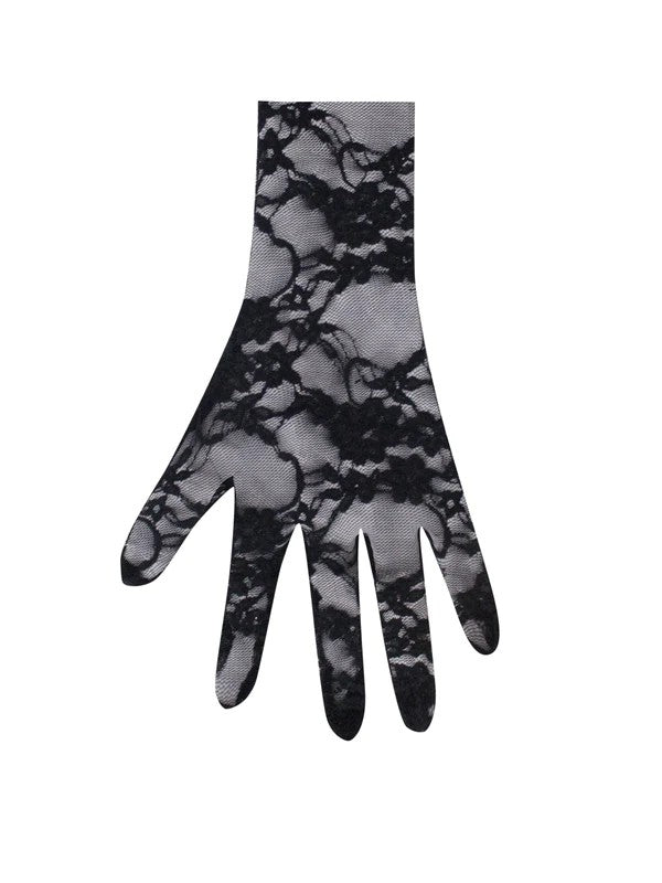 Black Lace Opera-Length Gloves