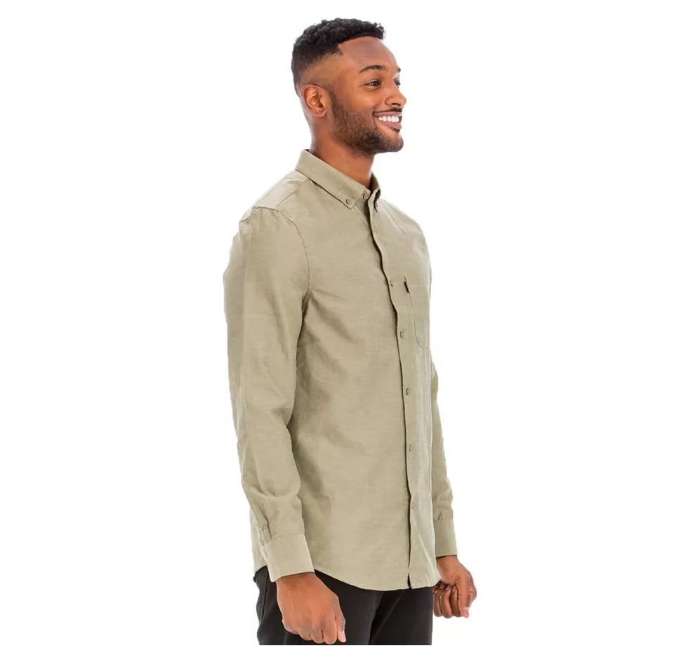 Weiv Collared Long Sleeve Button-Up Casual Shirt