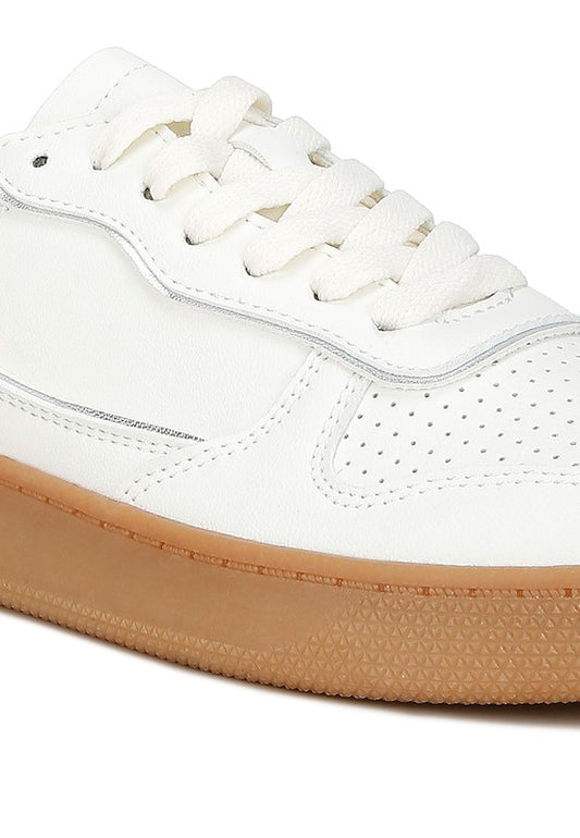 Faux Leather Everyday Sneakers