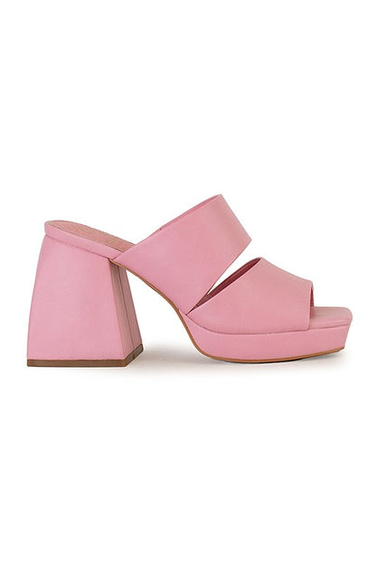 Pink Chunky Sandals Let's See Style