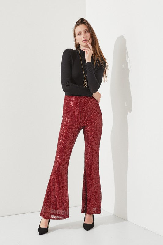 HIGHWAIST SEQUIN PANTS