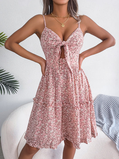 Floral Spaghetti Strap Mini Dress
