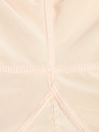 Zip Up Lace Detail Long Sleeve Shapewear