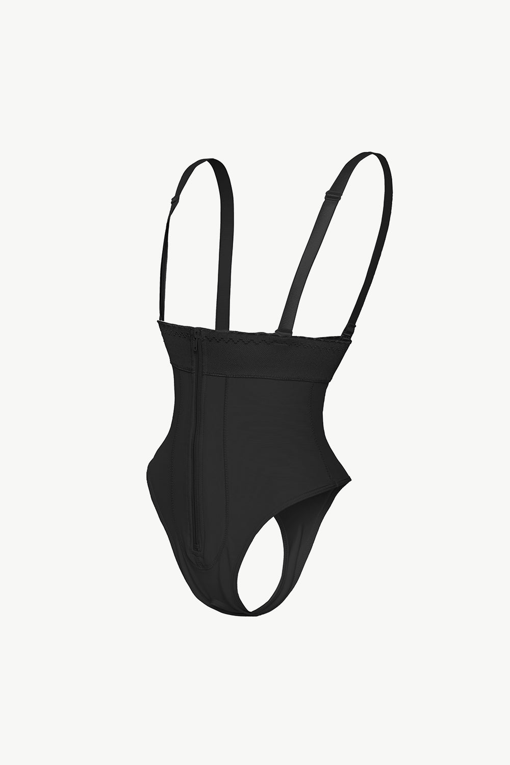 Full Size Adjustable Strap Zip-Up Shaping Bodysuit Trendsi