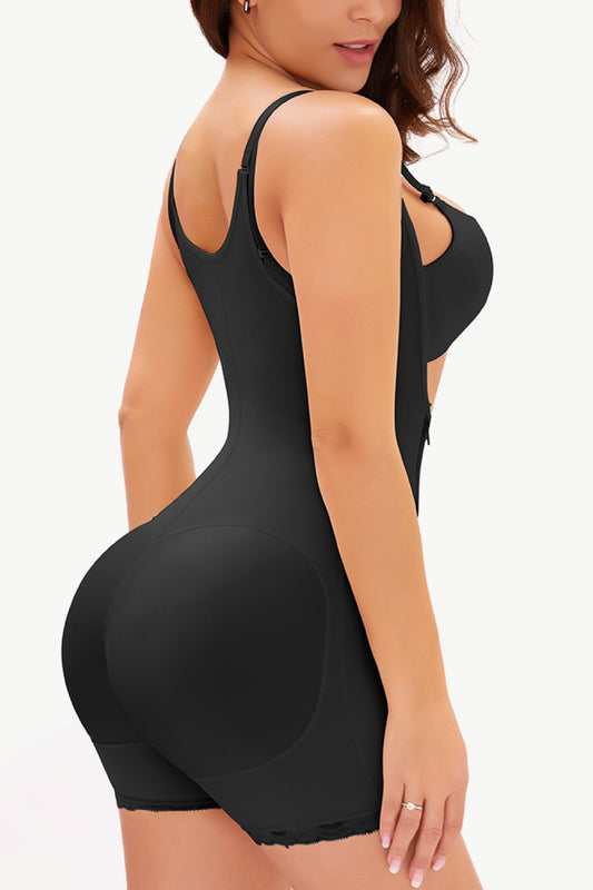 Full Size Side Zipper Under-Bust Shaping Bodysuit Trendsi