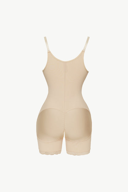 Full Size Side Zipper Under-Bust Shaping Bodysuit Trendsi