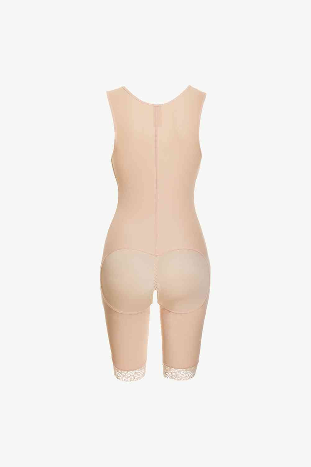 Lace Trim Shapewear with Zipper
