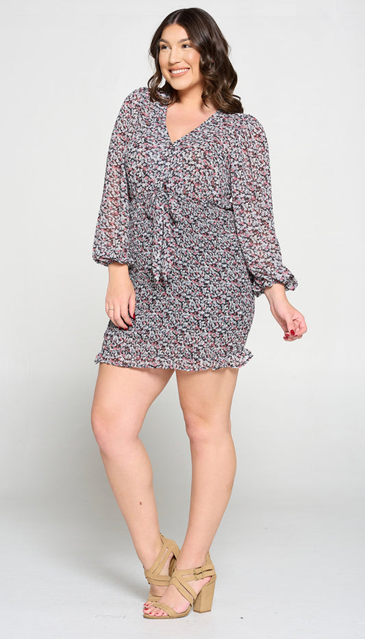 Floral long sleeve dress Estilo Muñeca